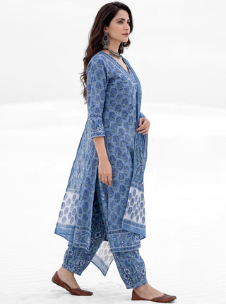 Aina Manara Set Of  Kurta Salwar Pants & Dupatta