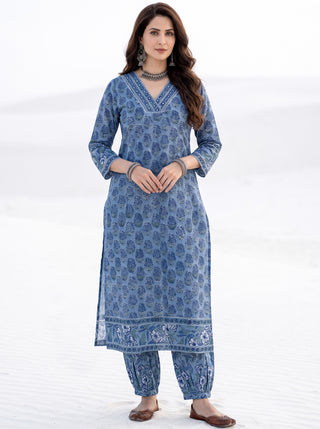 Aina Manara Set Of  Kurta Salwar Pants & Dupatta