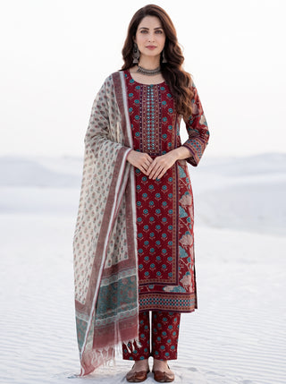 Aina Neera Set Of Kurta Salwar Pants & Dupatta