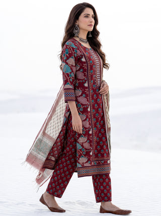 Aina Neera Set Of Kurta Salwar Pants & Dupatta