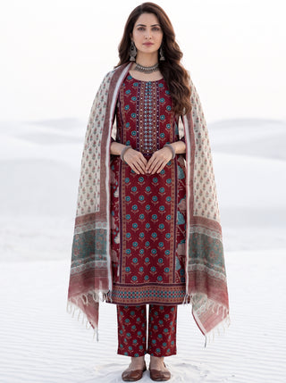Aina Neera Set Of Kurta Salwar Pants & Dupatta