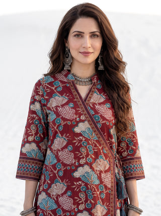 Hand Block Printed Cotton Fabric Per Meter - F001F3099