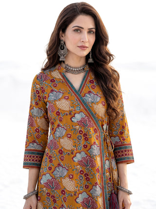 Aina Vasani Set Of Angrakha Kurta Pants & Dupatta