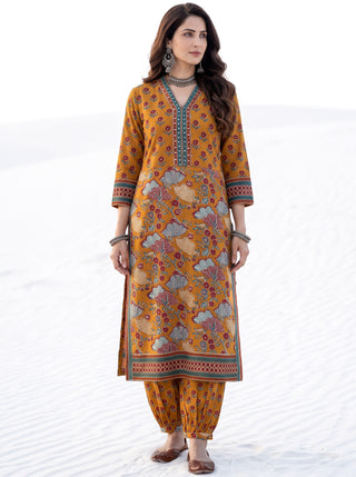 Aina Milan Set Of  Kurta Salwar Pants & Dupatta