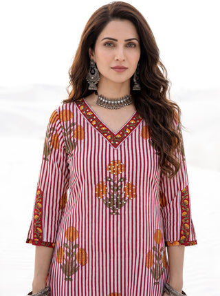 Aina Swara Set Of  Kurta Salwar Pants & Dupatta