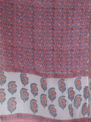 Hand Block Printed Cotton Fabric Per Meter - F001F3104