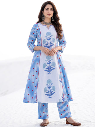 Aina Suraya Set Of Kali Kurta Pants Dupatta