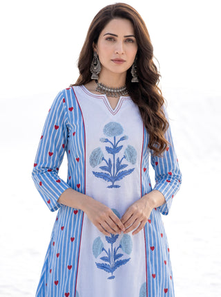 Aina Suraya Set Of Kali Kurta Pants Dupatta