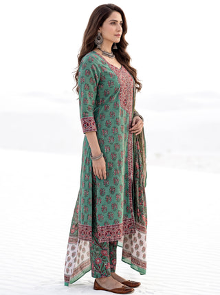 Aina Gahana Set Of  Kurta  Pants & Dupatta