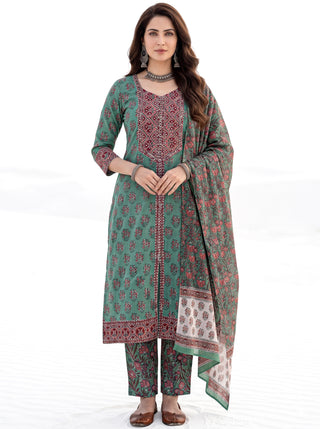 Aina Gahana Set Of  Kurta  Pants & Dupatta