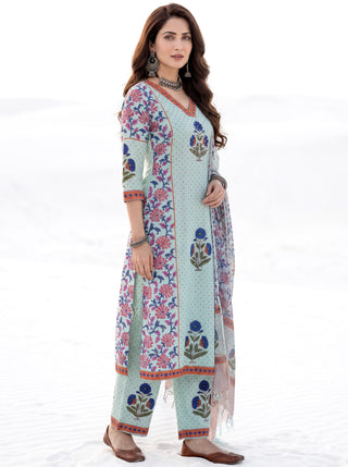 Aina Kaya Set Of  Kurta  Pants & Dupatta
