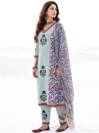 Aina Kaya Set Of  Kurta  Pants & Dupatta