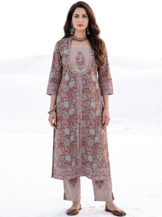 Aina Jariya Set Of Angrakha Kurta Pants & Dupatta