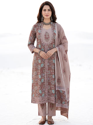 Aina Jariya Set Of Angrakha Kurta Pants & Dupatta