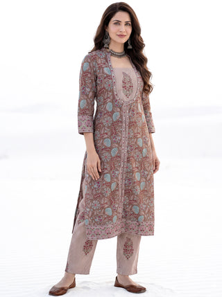 Aina Jariya Set Of Angrakha Kurta Pants & Dupatta
