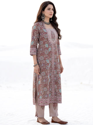 Aina Jariya Set Of Angrakha Kurta Pants & Dupatta