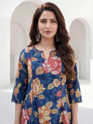 Aina Medha Set Of Kalidar Kurta Pants Dupatta