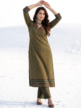 Ajrakh Rajauri Kurta