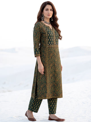 Ajrakh Ranya Kurta