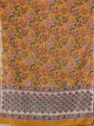 Hand Block Printed Cotton Fabric Per Meter - F001F3136