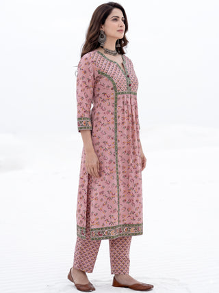 Aina Ida Set Of Cotton Kurta Pants Dupatta