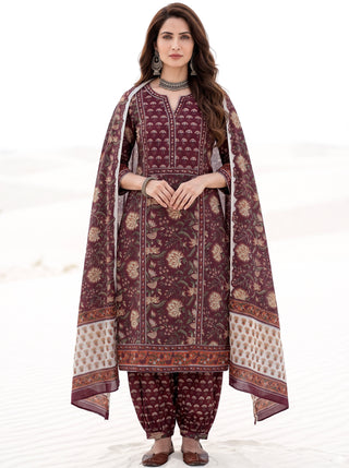 Aina Vipra Set Of Kurta Salwar Pants & Dupatta