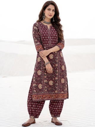 Aina Vipra Set Of Kurta Salwar Pants & Dupatta