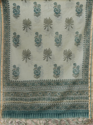 Hand Block Printed Cotton Fabric Per Meter - F001F3142