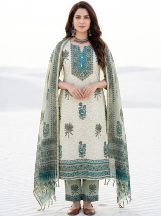 Aina Juraha Set Of Kurta Pants & Dupatta