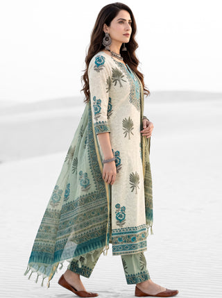 Aina Juraha Set Of Kurta Pants & Dupatta