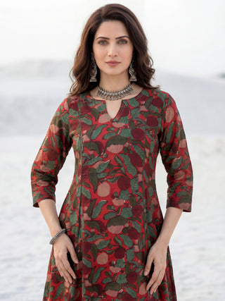 Aina Zoya Set Of Kali Kurta Pants Dupatta