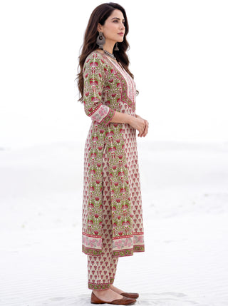 Aina Jirah Set Of Kurta Salwar Pants & Dupatta