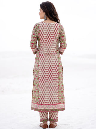 Aina Jirah Set Of Kurta Salwar Pants & Dupatta