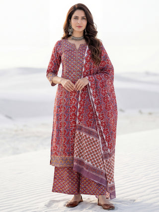 Aina Nia Set Of Kurta Pants Dupatta