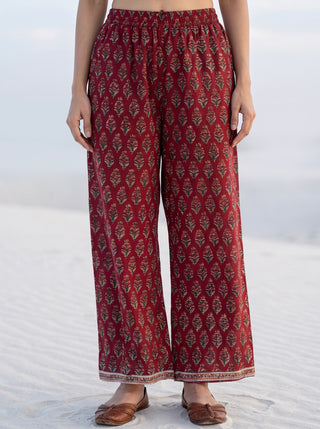 Hand Block Printed Cotton Fabric Per Meter - F001F3149