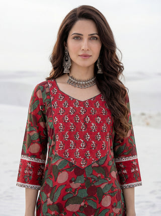 Aina Jina Set Of Kurta Pants Dupatta
