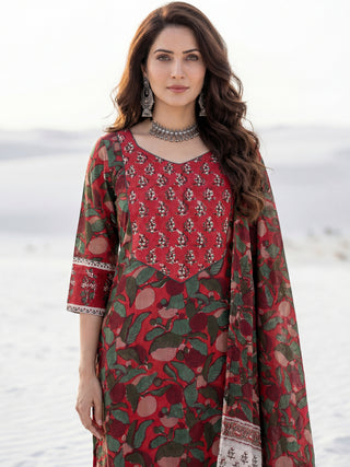 Aina Jina Set Of Kurta Pants Dupatta