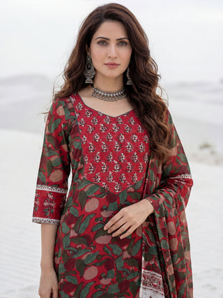 Aina Jina Set Of Kurta Pants Dupatta