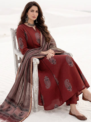 Aina Sayan Set Of Kurta Pants & Dupatta