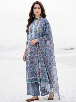 Aina Sneh Set Of Kurta Pants Kota Dupatta