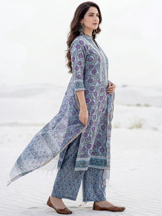 Aina Sneh Set Of Kurta Pants Kota Dupatta