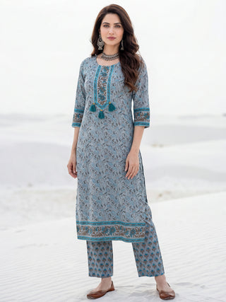 Aina Mohak Set Of Kurta Pants Kota Dupatta