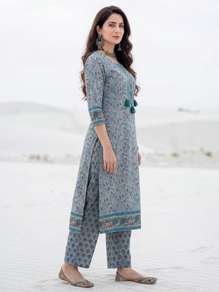 Aina Mohak Set Of Kurta Pants Kota Dupatta
