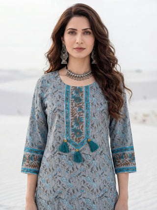 Aina Mohak Set Of Kurta Pants Kota Dupatta