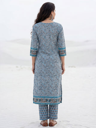 Aina Mohak Set Of Kurta Pants Kota Dupatta