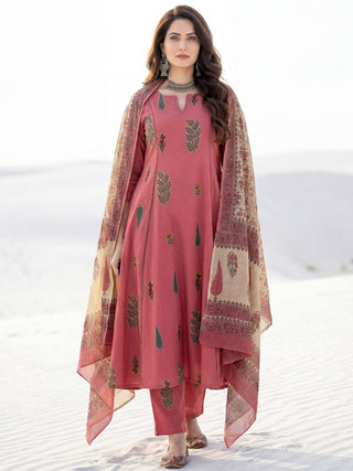 Aina Nayan Set Of Kalidar Kurta Pants Dupatta