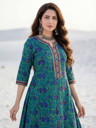 Gazal Manita Set Of A Line Kurta Pants Dupatta