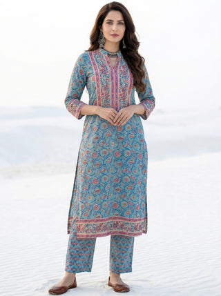 Aina Ruh Set Of Kurta Pants Kota Dupatta