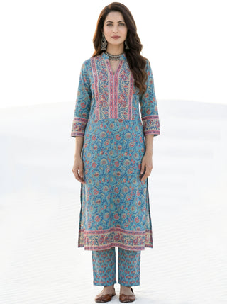 Aina Ruh Set Of Kurta Pants Kota Dupatta