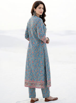 Aina Ruh Set Of Kurta Pants Kota Dupatta